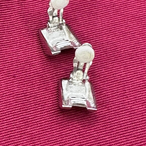 Givenchy VTG Two-Tone Silver/Gold-Tone Clip-On Earrings - Picture 11 of 15